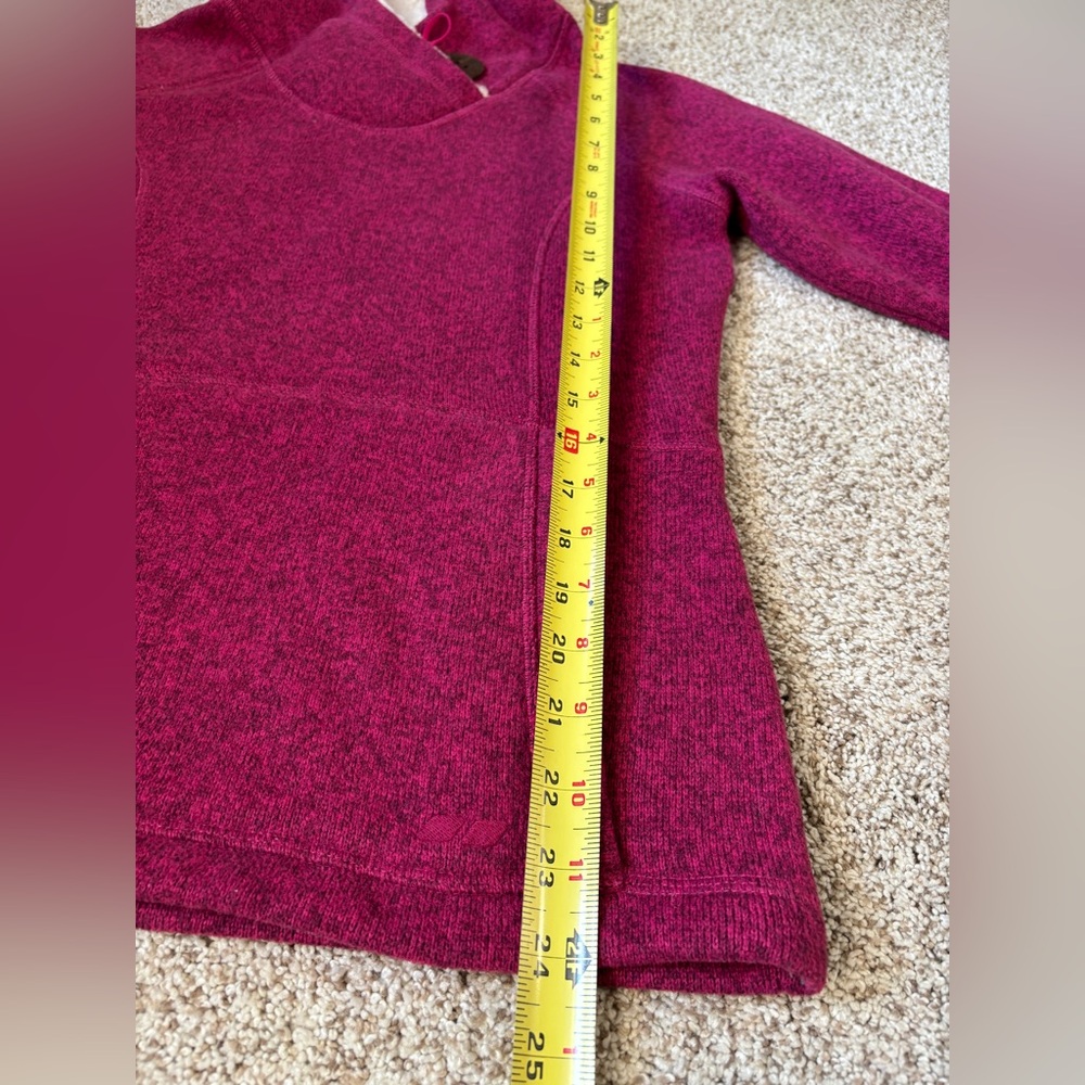 KOPPEN Fleece Pullover with Sherpa lined Hoodie Pink Size Small - Picture 7 of 7